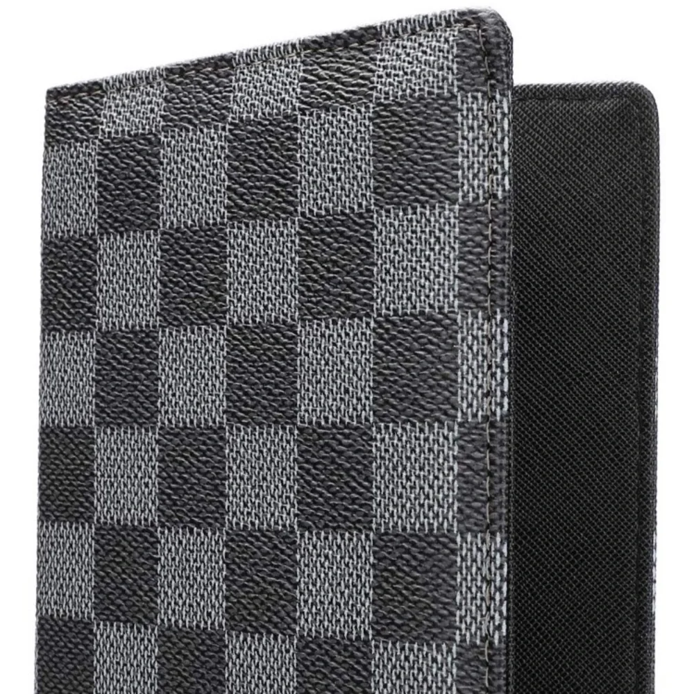 Lux MEN’S BLACK checkered  RFID Passport Holder